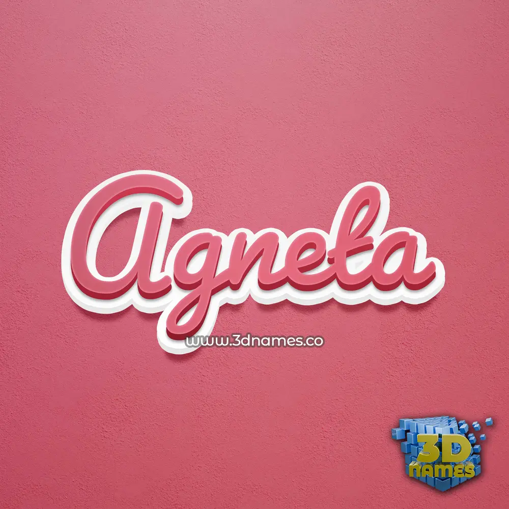 agneta in Red Scribble style - 3D name wallpaper