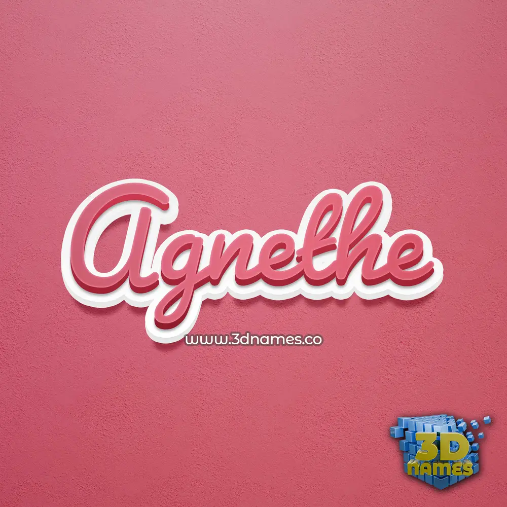 agnethe in Red Scribble style - 3D name wallpaper