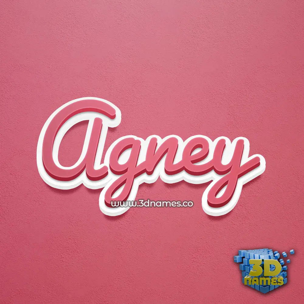 agney in Red Scribble style - 3D name wallpaper