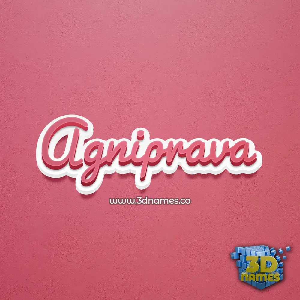 agniprava in Red Scribble style - 3D name wallpaper