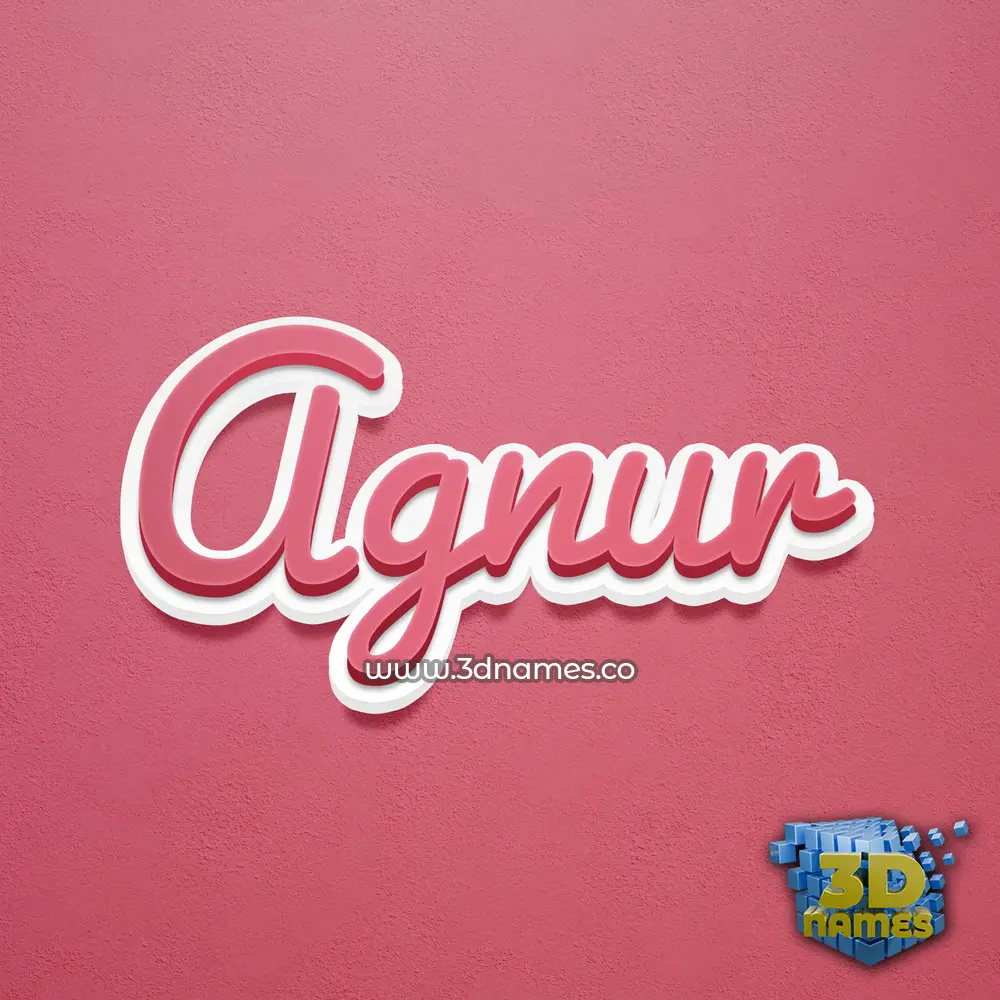 agnur in Red Scribble style - 3D name wallpaper