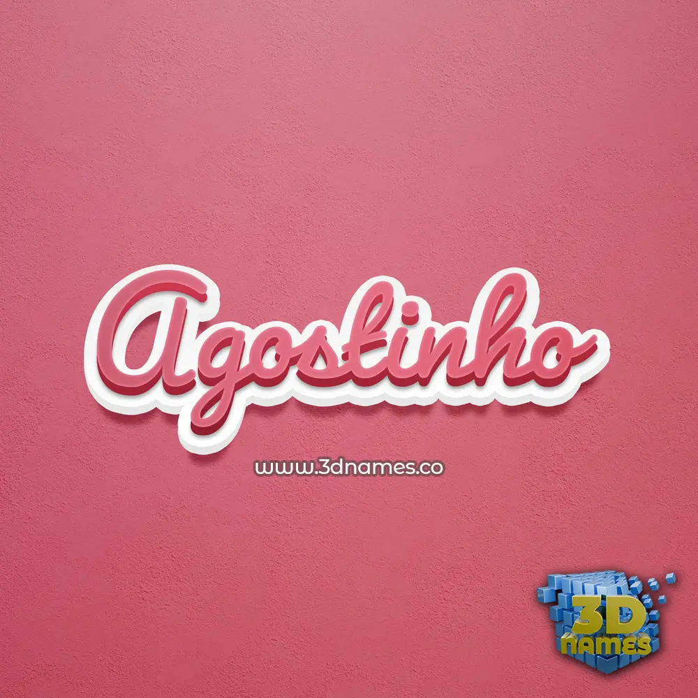 agostinho in Red Scribble style - 3D name wallpaper
