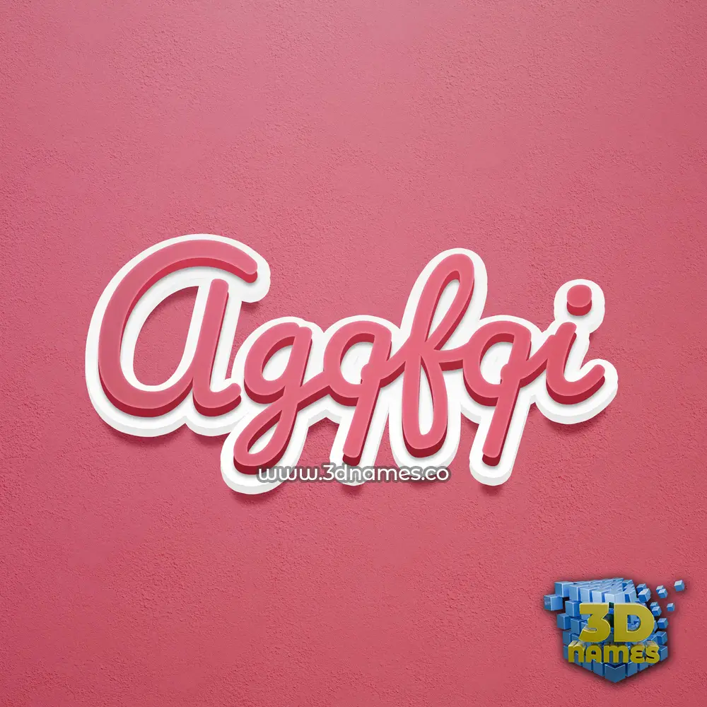 agqfqi in Red Scribble style - 3D name wallpaper