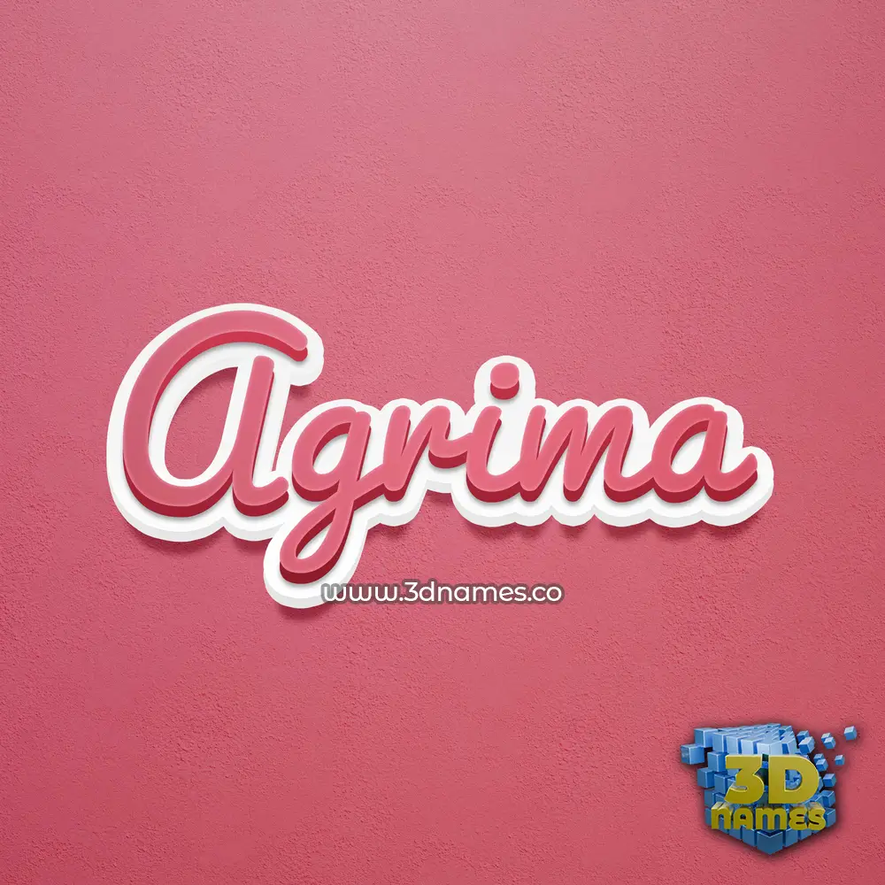 agrima in Red Scribble style - 3D name wallpaper