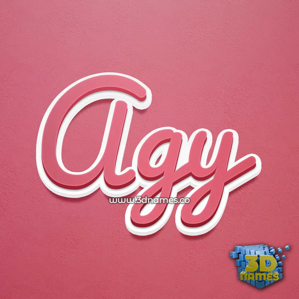 agy in Red Scribble style - 3D name wallpaper