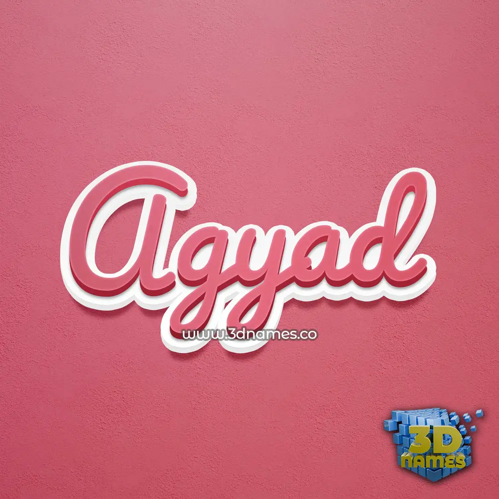 agyad in Red Scribble style - 3D name wallpaper