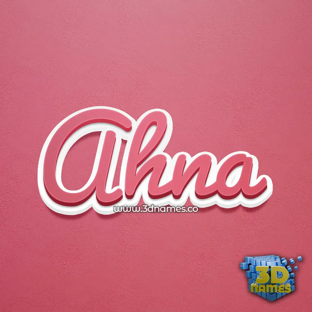 ahna in Red Scribble style - 3D name wallpaper