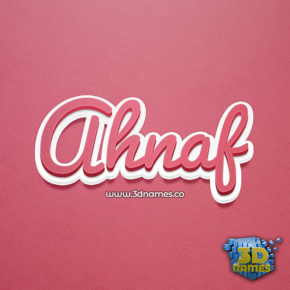 ahnaf in Red Scribble style - 3D name wallpaper