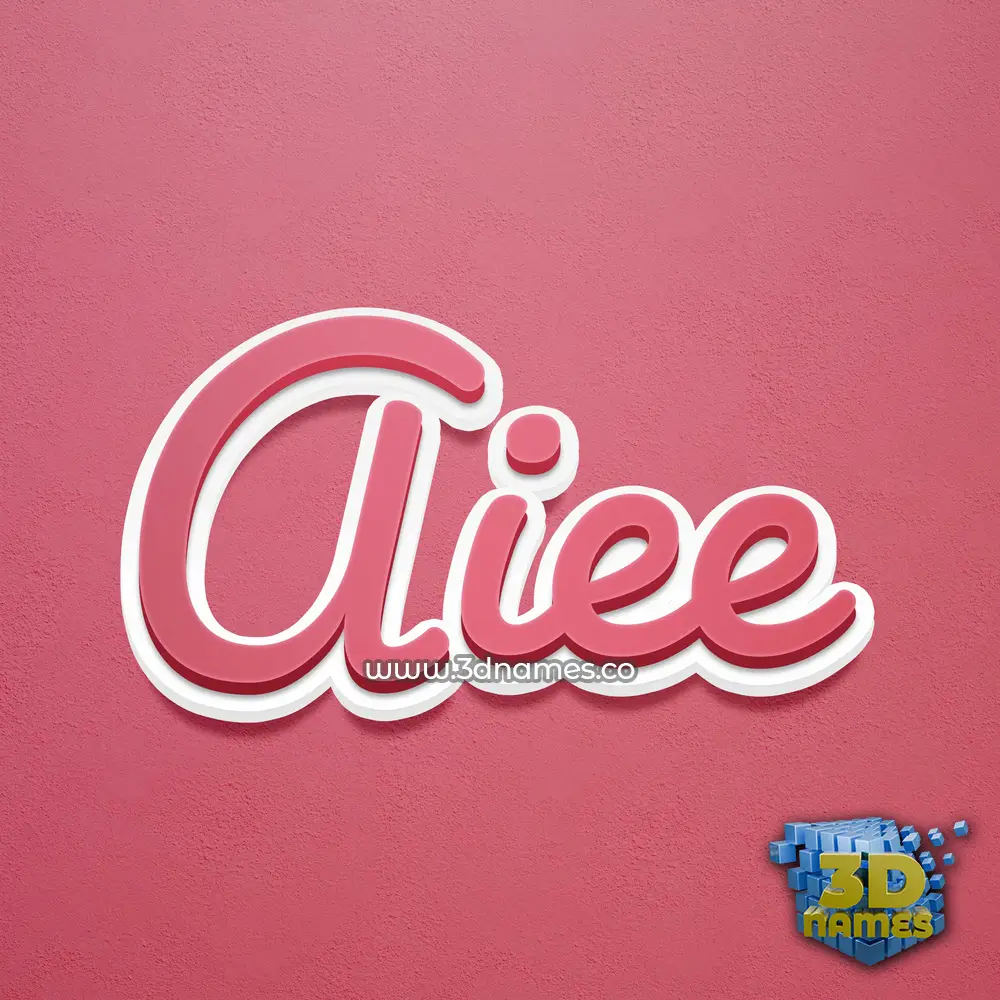 aiee in Red Scribble style - 3D name wallpaper
