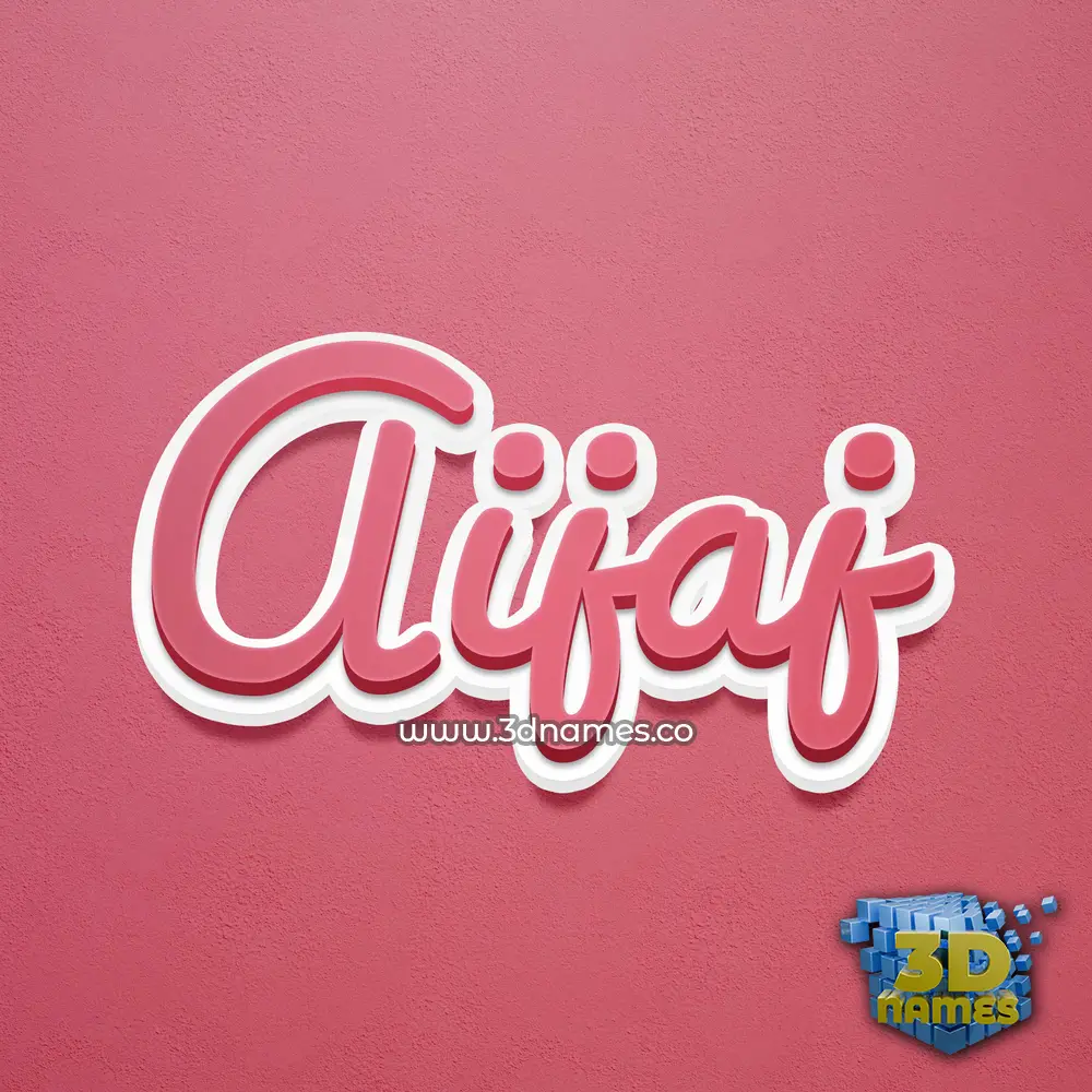aijaj in Red Scribble style - 3D name wallpaper