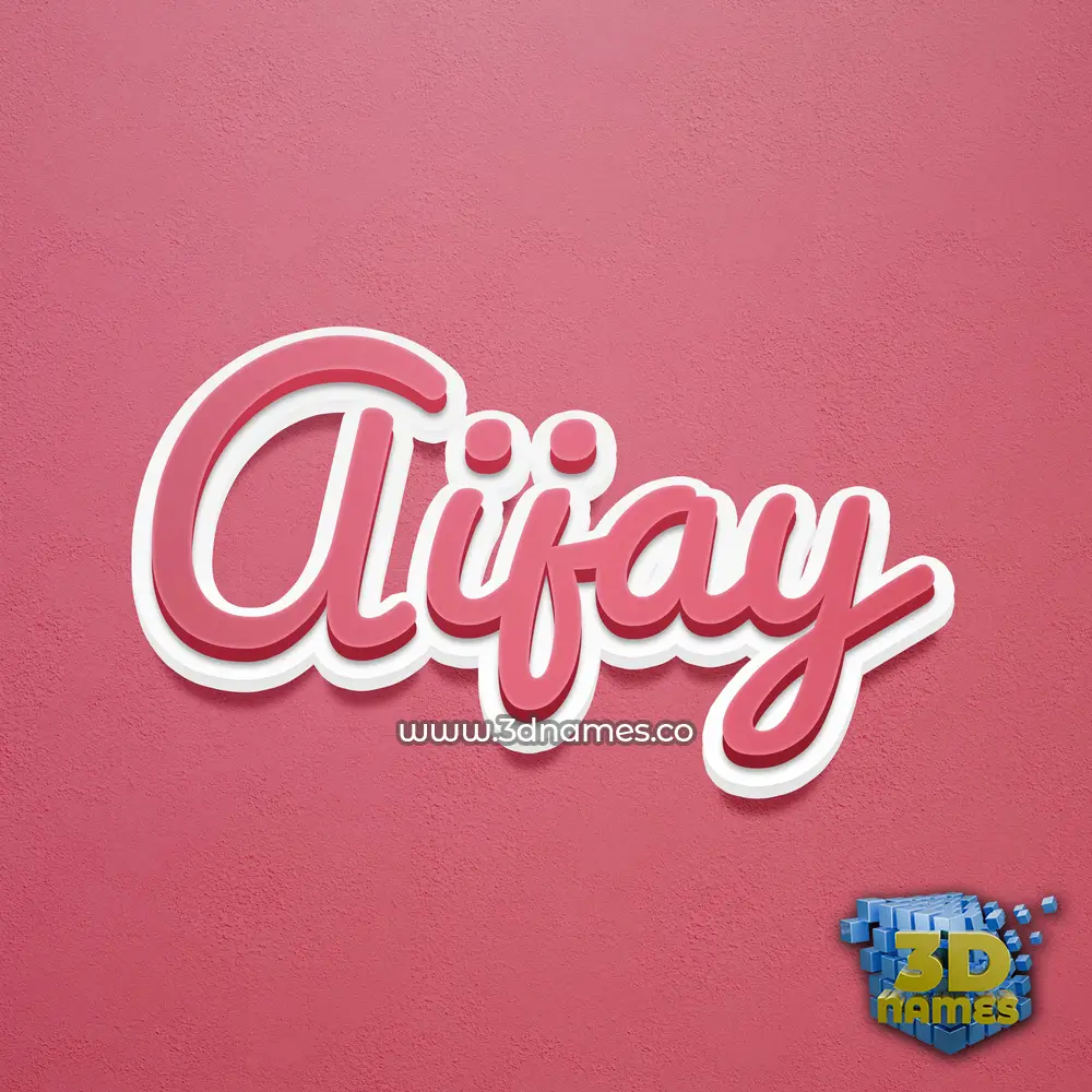aijay in Red Scribble style - 3D name wallpaper