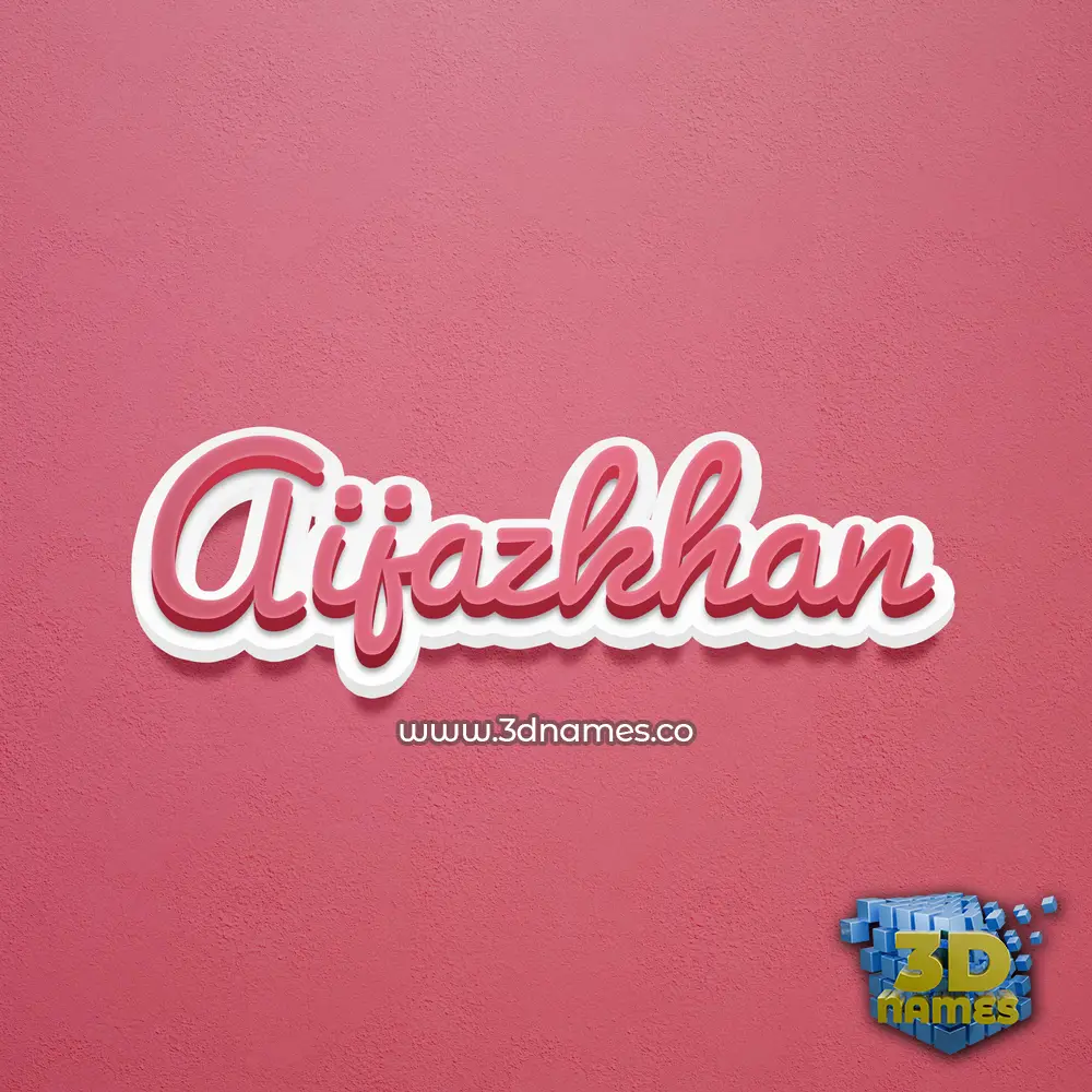 aijazkhan in Red Scribble style - 3D name wallpaper