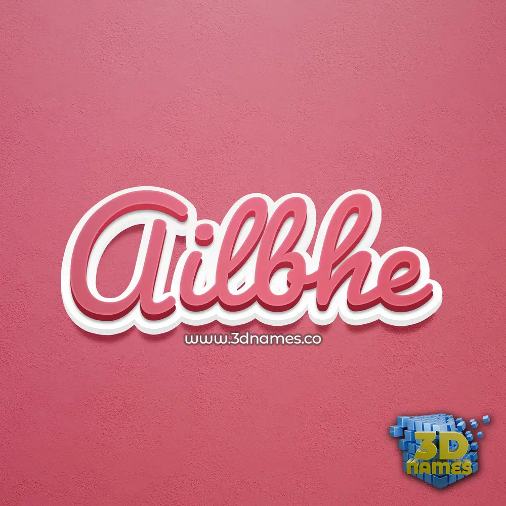 ailbhe in Red Scribble style - 3D name wallpaper
