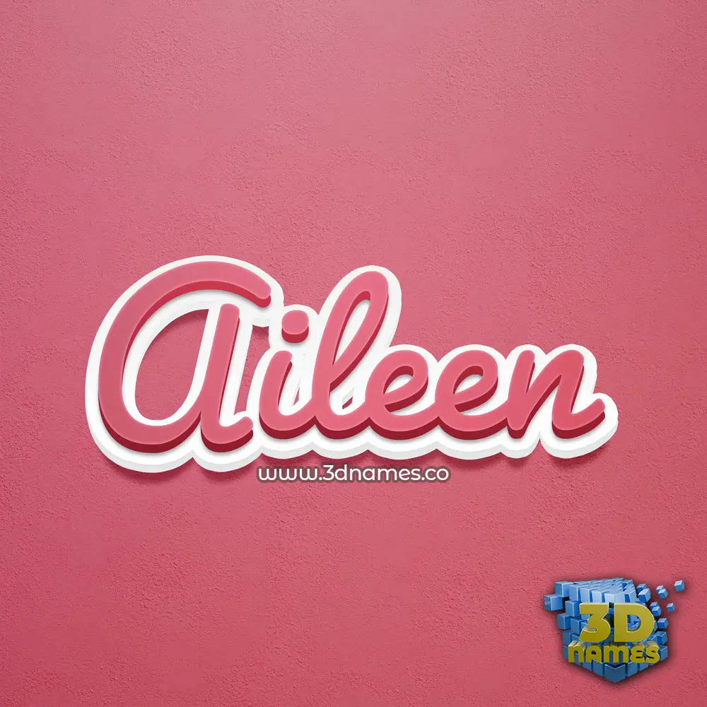 aileen in Red Scribble style - 3D name wallpaper