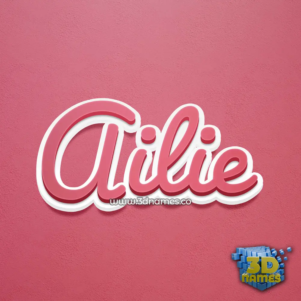 ailie in Red Scribble style - 3D name wallpaper