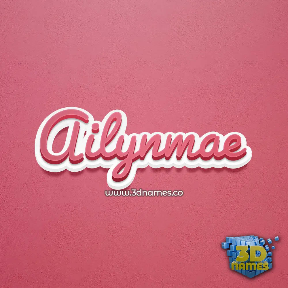 ailynmae in Red Scribble style - 3D name wallpaper