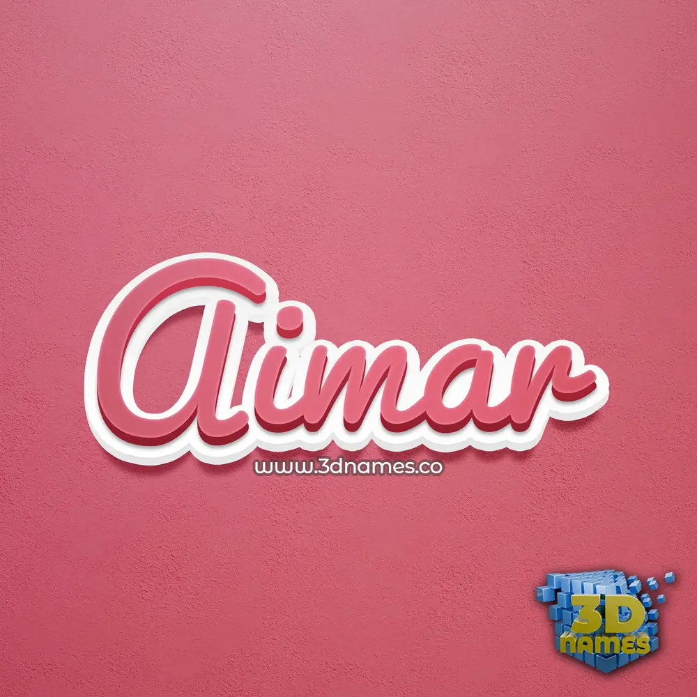 aimar in Red Scribble style - 3D name wallpaper