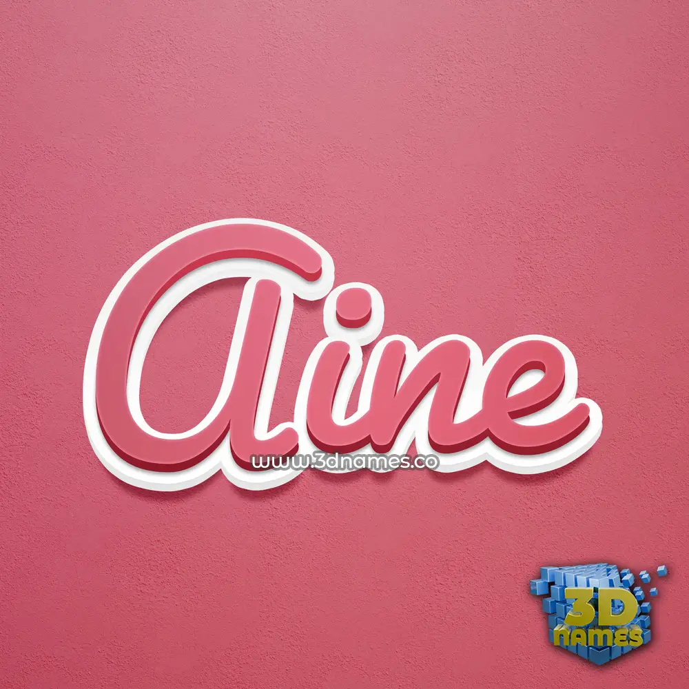 aine in Red Scribble style - 3D name wallpaper