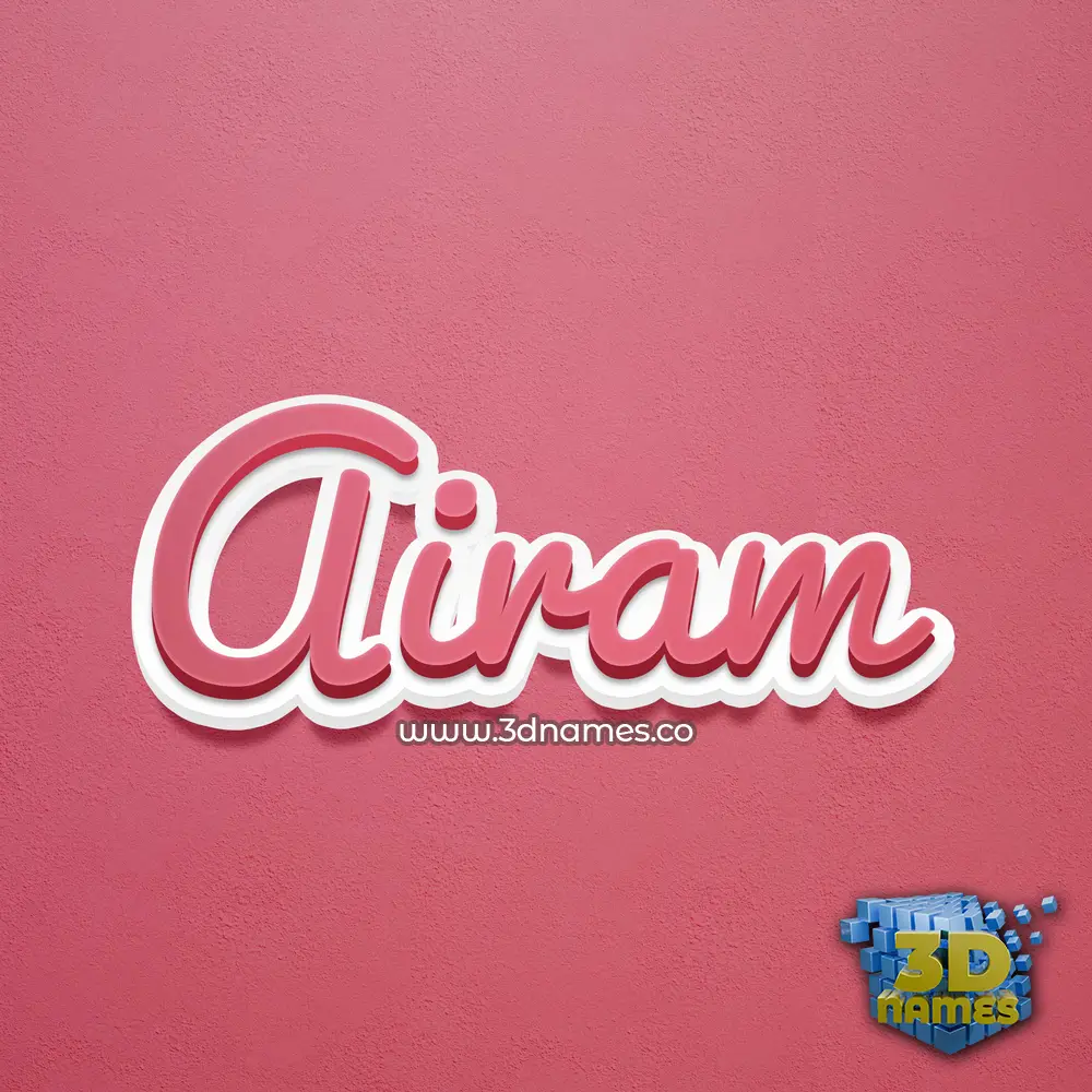 airam in Red Scribble style - 3D name wallpaper