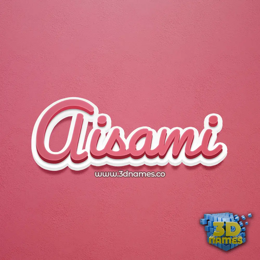 aisami in Red Scribble style - 3D name wallpaper