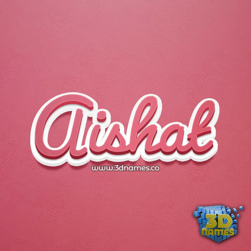 aishat in Red Scribble style - 3D name wallpaper