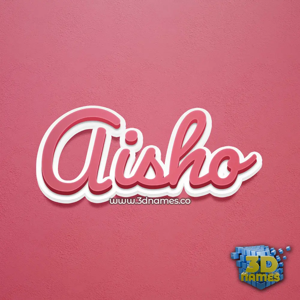 aisho in Red Scribble style - 3D name wallpaper