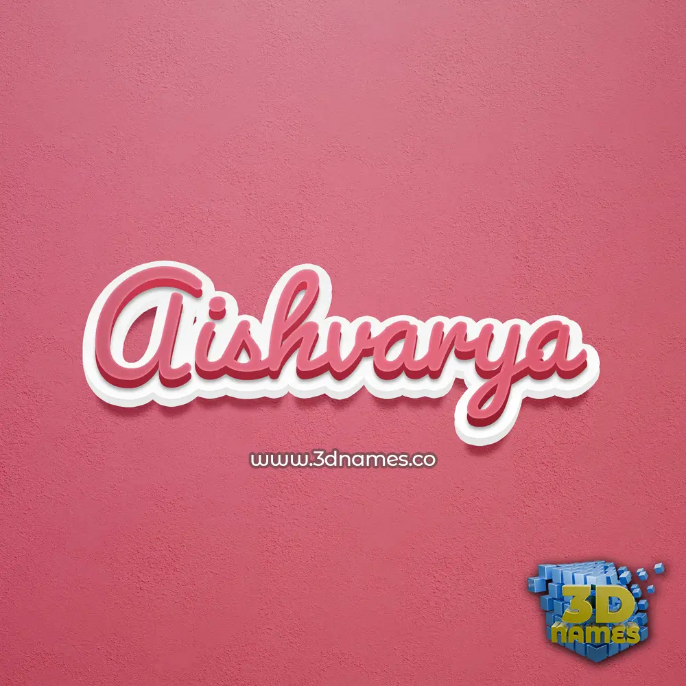 aishvarya in Red Scribble style - 3D name wallpaper