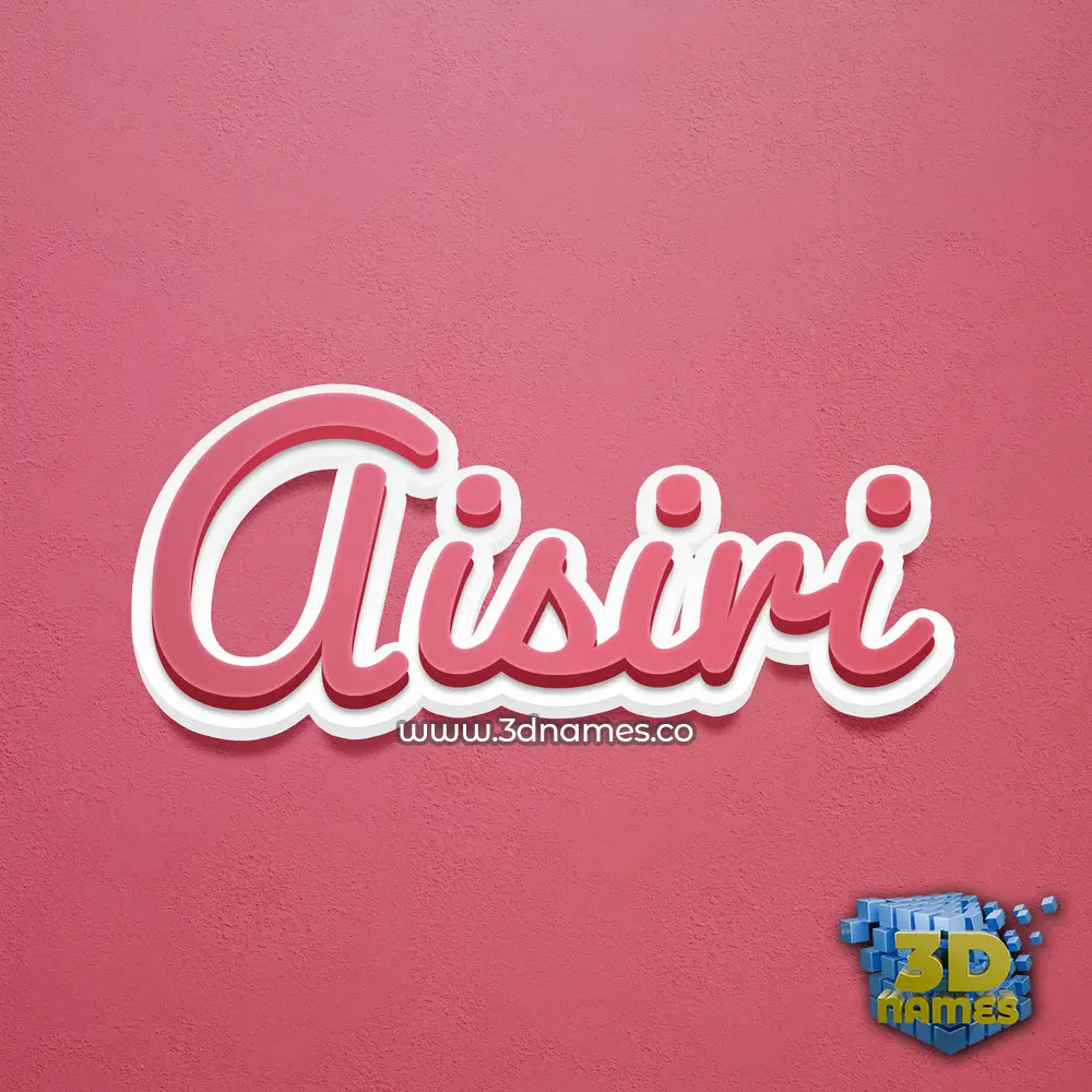 aisiri in Red Scribble style - 3D name wallpaper