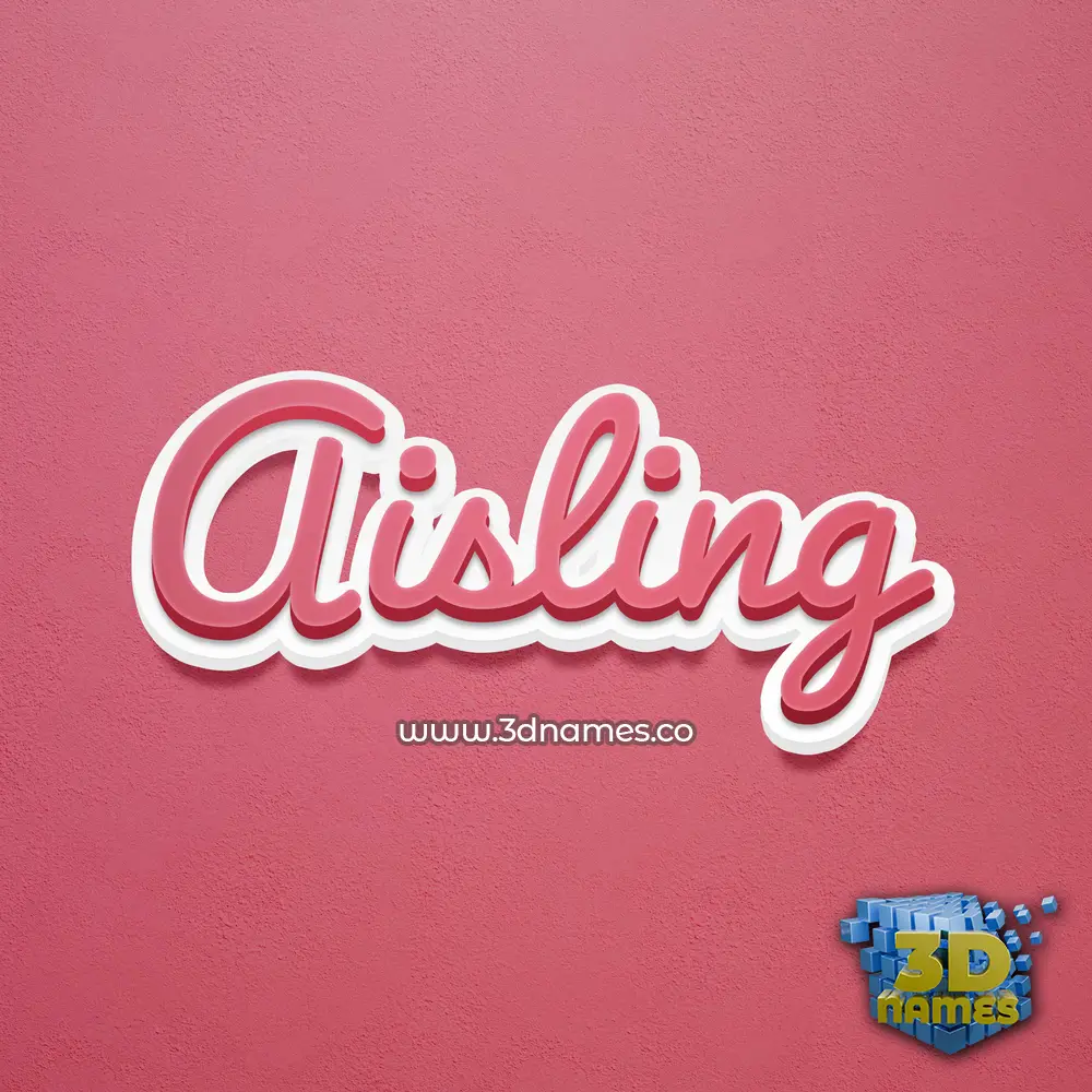 aisling in Red Scribble style - 3D name wallpaper