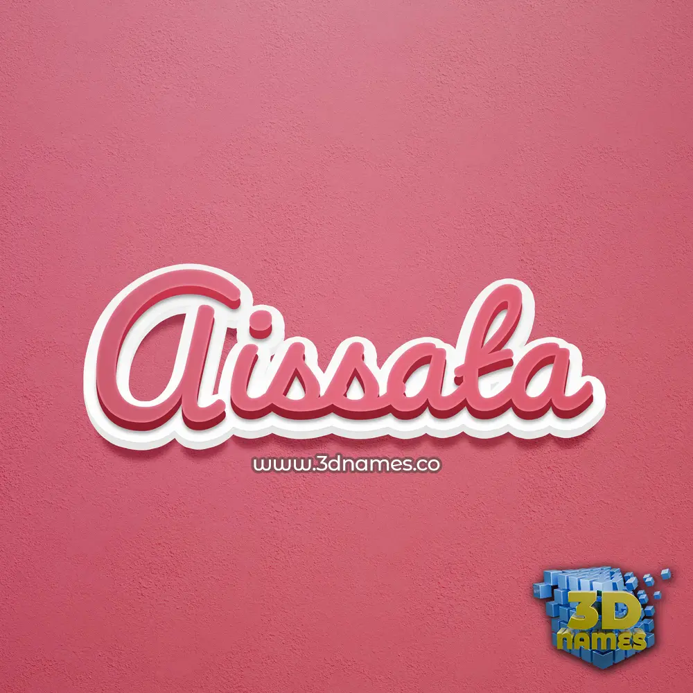 aissata in Red Scribble style - 3D name wallpaper