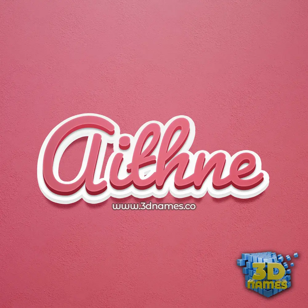 aithne in Red Scribble style - 3D name wallpaper