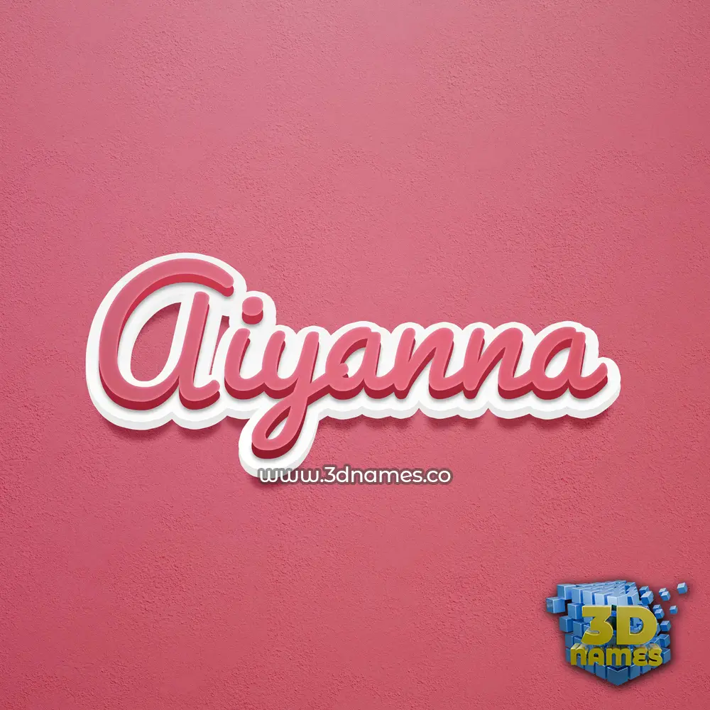 aiyanna in Red Scribble style - 3D name wallpaper