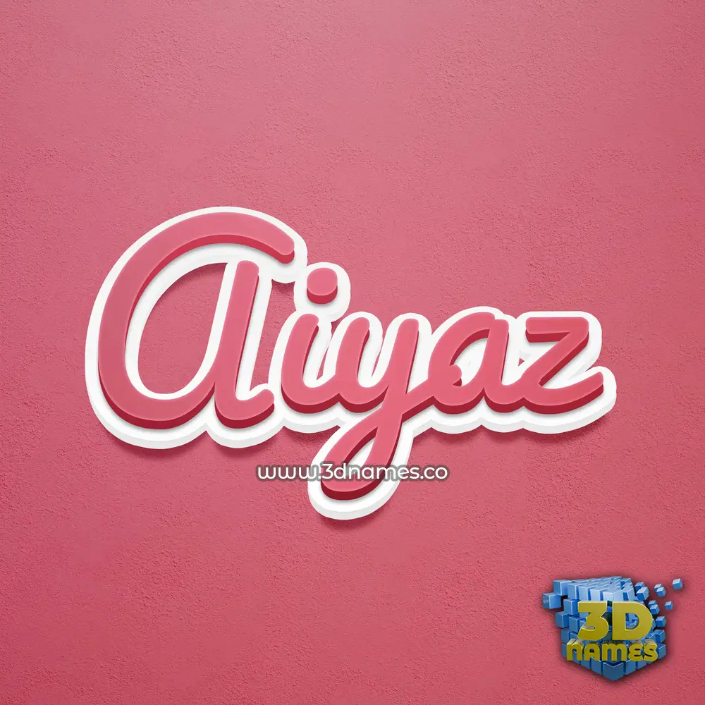 aiyaz in Red Scribble style - 3D name wallpaper