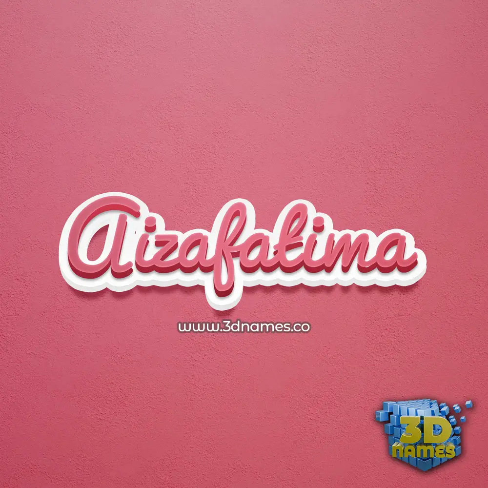 aizafatima in Red Scribble style - 3D name wallpaper