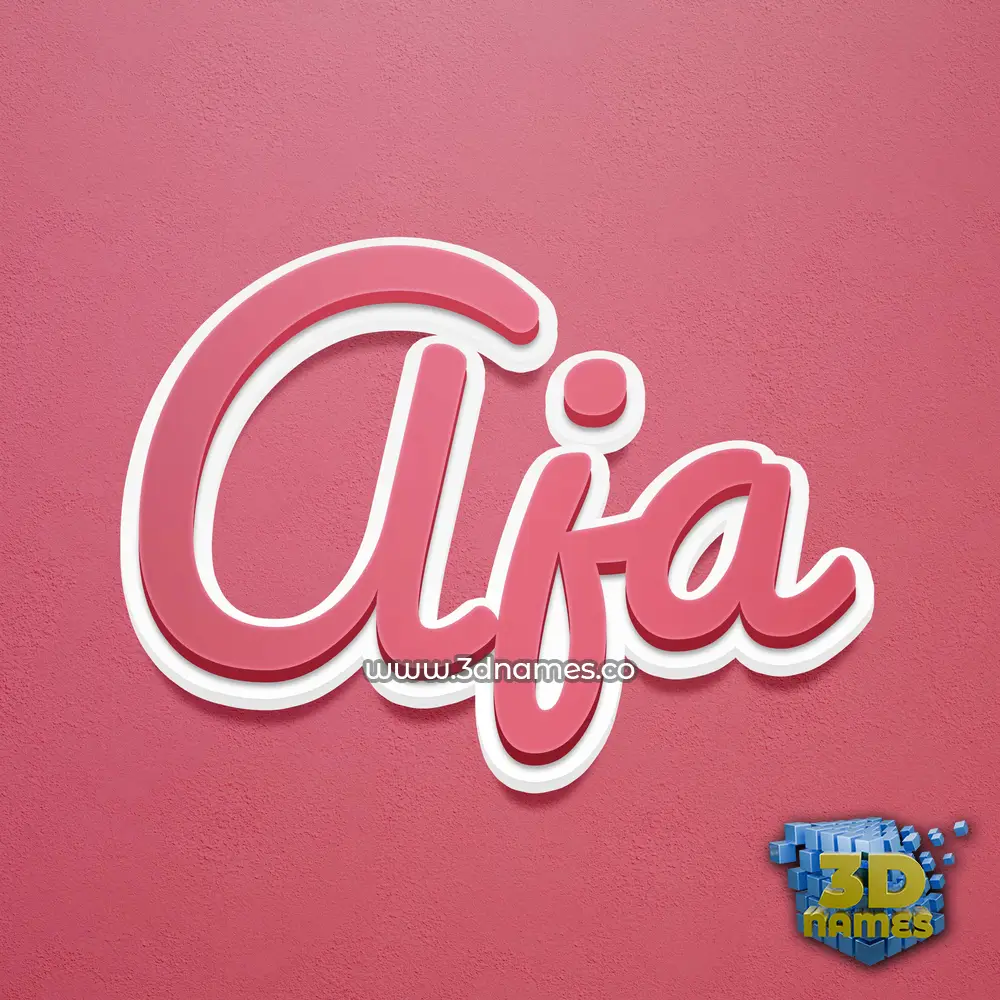 aja in Red Scribble style - 3D name wallpaper
