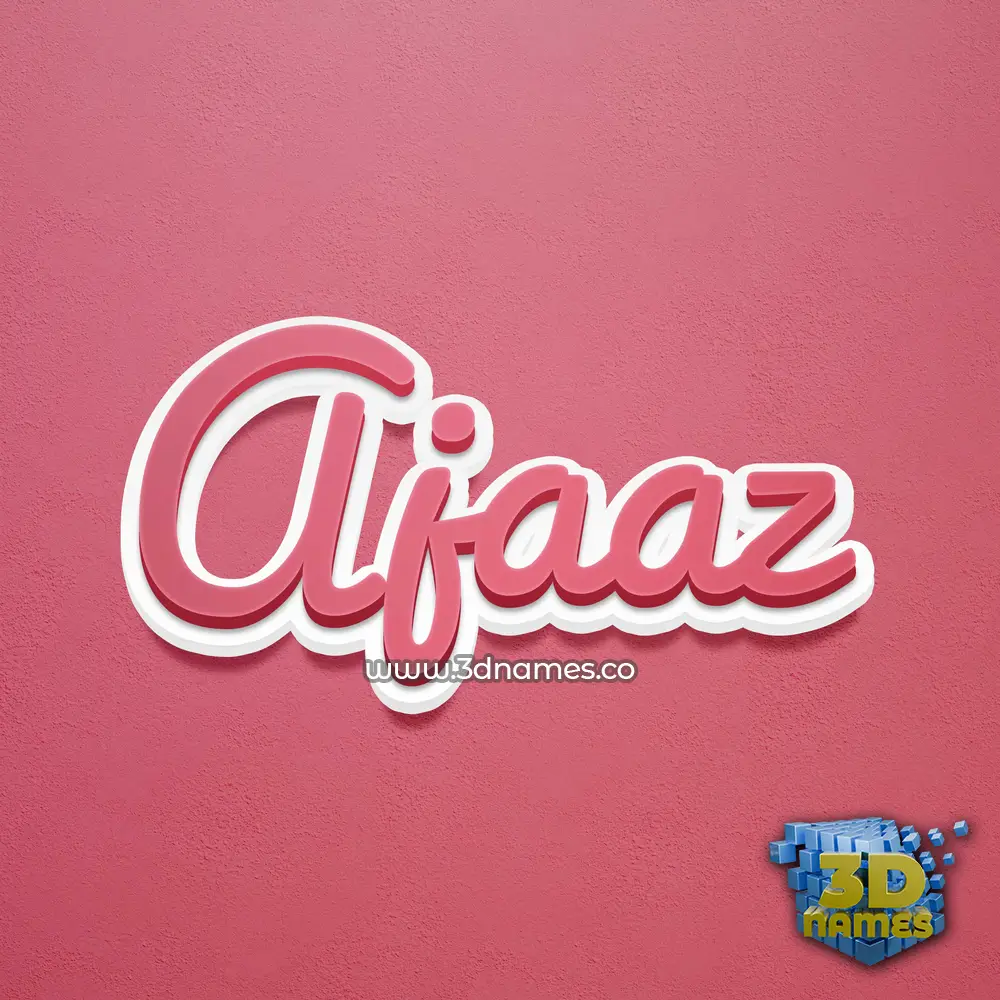 ajaaz in Red Scribble style - 3D name wallpaper