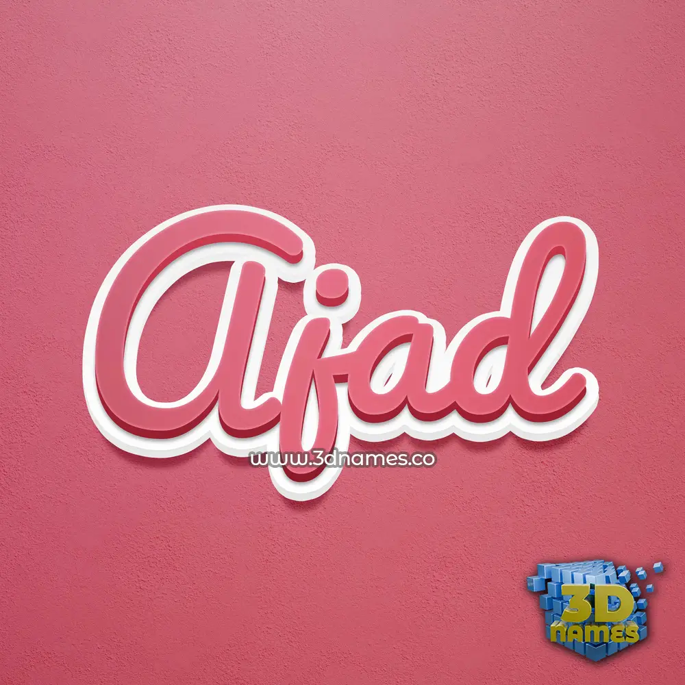 ajad in Red Scribble style - 3D name wallpaper