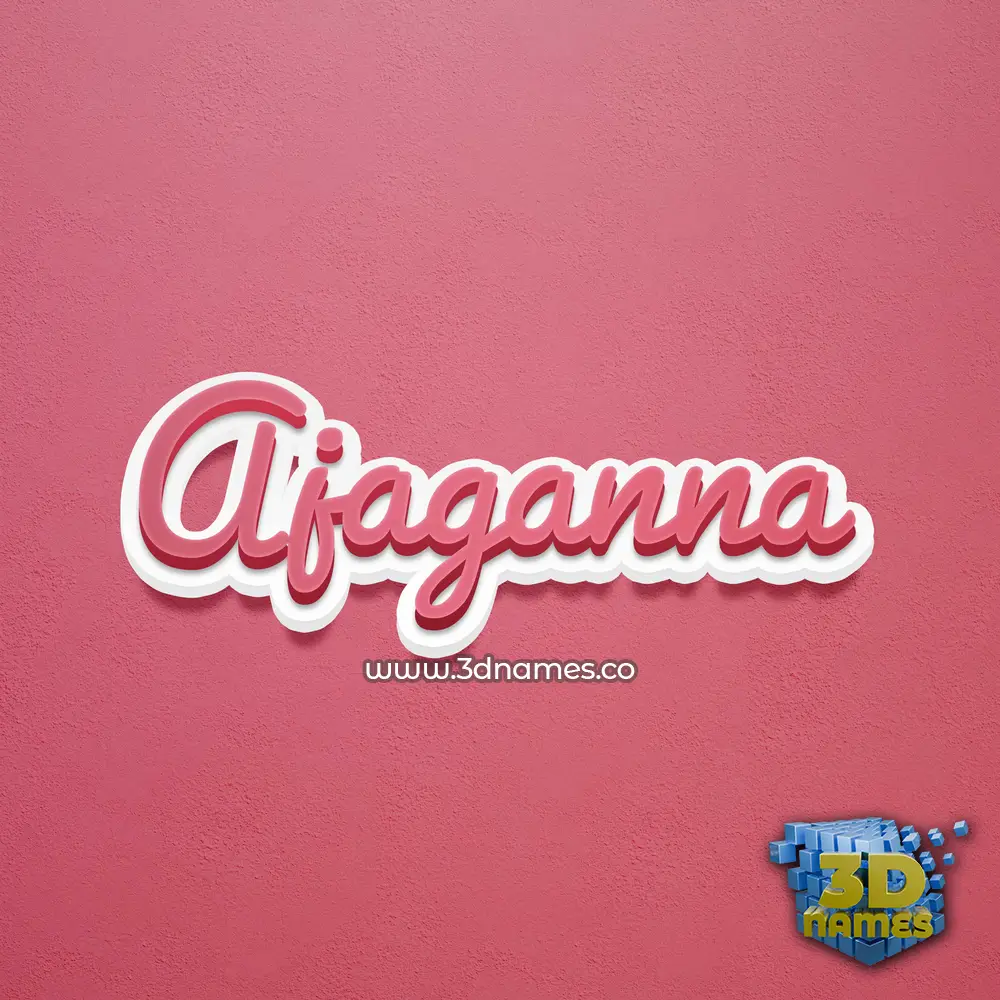ajaganna in Red Scribble style - 3D name wallpaper