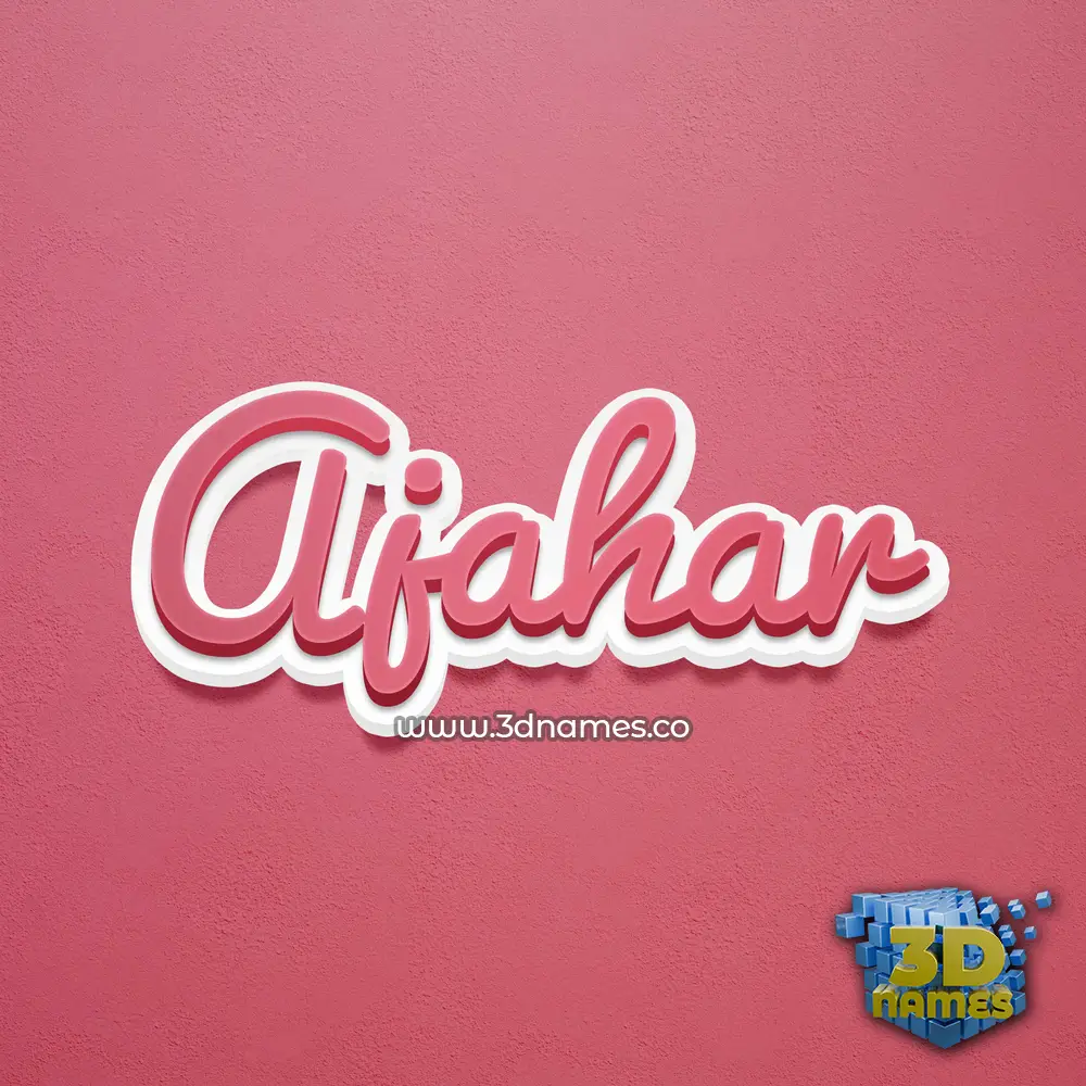 ajahar in Red Scribble style - 3D name wallpaper