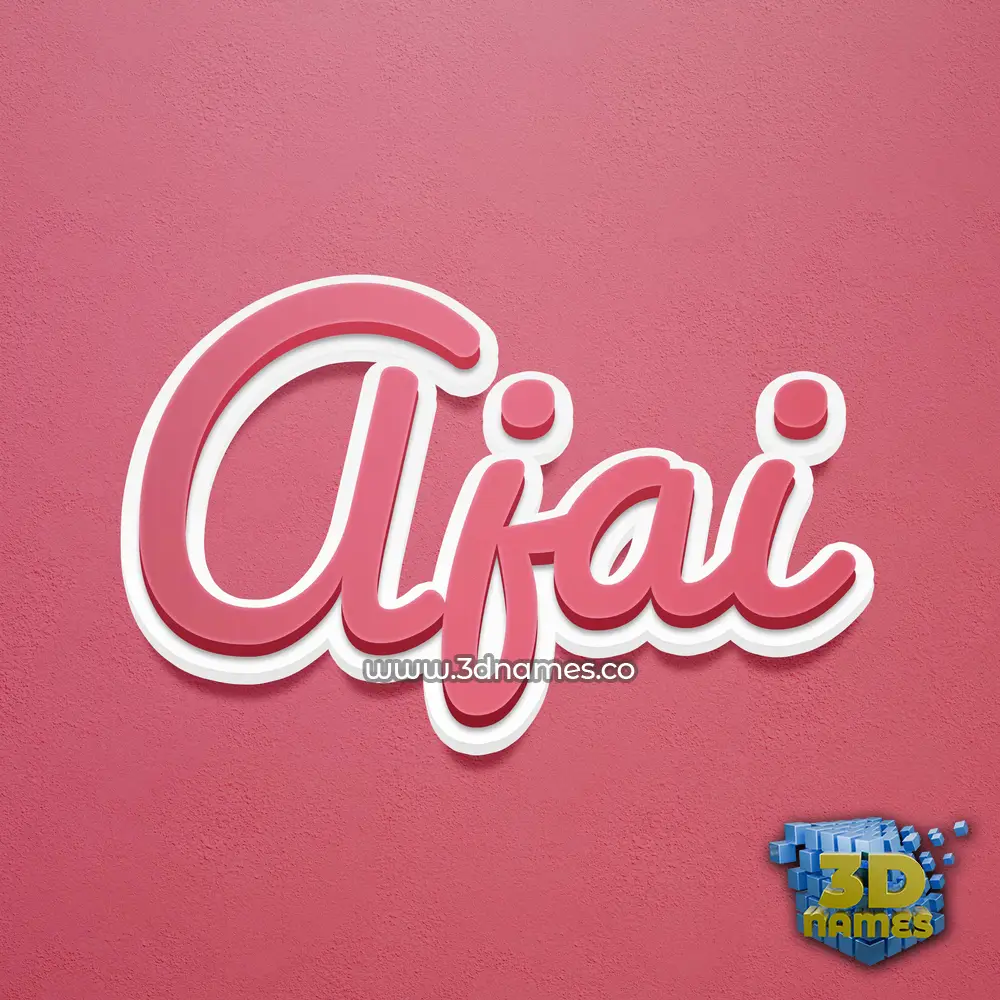 ajai in Red Scribble style - 3D name wallpaper