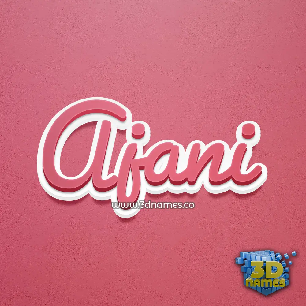 ajani in Red Scribble style - 3D name wallpaper