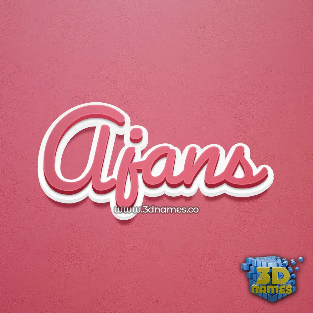 ajans in Red Scribble style - 3D name wallpaper