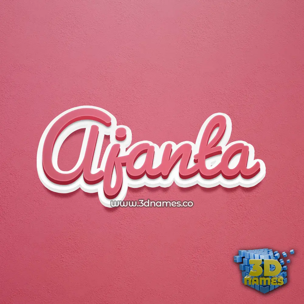 ajanta in Red Scribble style - 3D name wallpaper