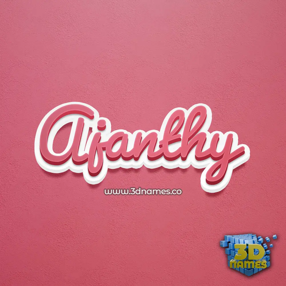 ajanthy in Red Scribble style - 3D name wallpaper