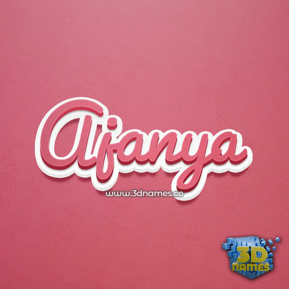 ajanya in Red Scribble style - 3D name wallpaper