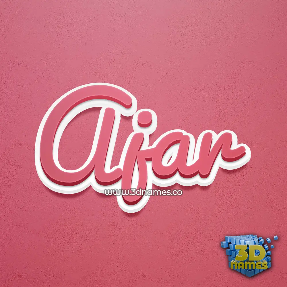 ajar in Red Scribble style - 3D name wallpaper