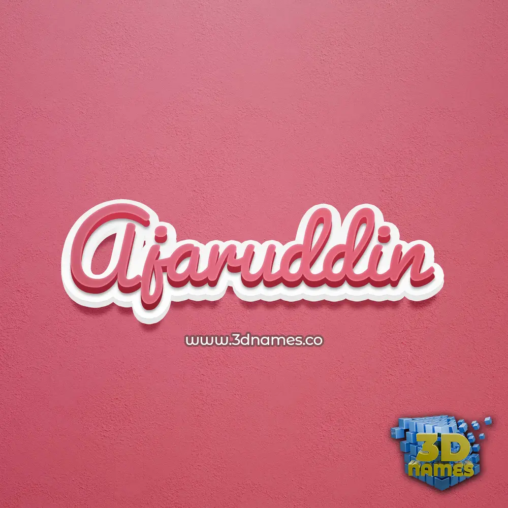 ajaruddin in Red Scribble style - 3D name wallpaper