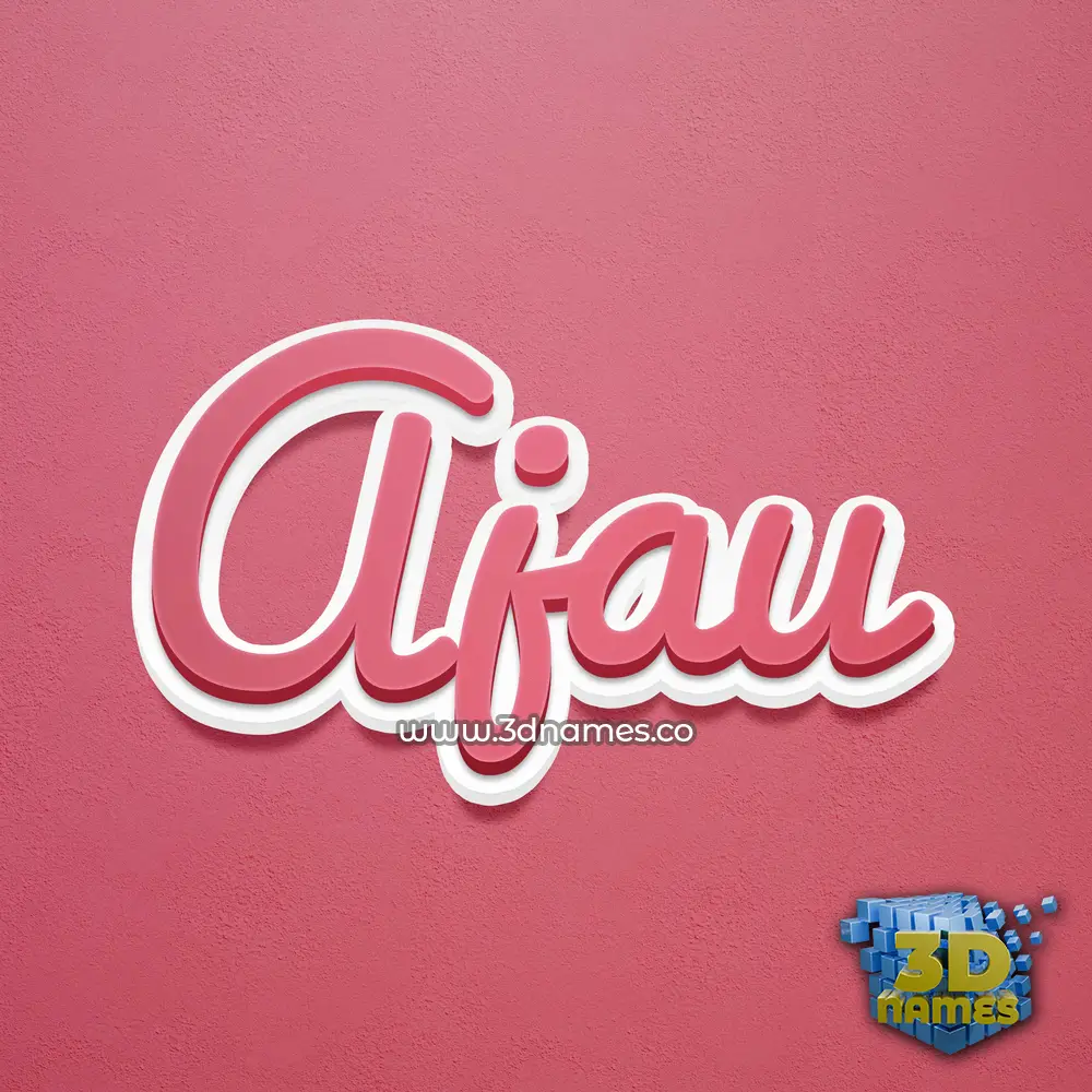 ajau in Red Scribble style - 3D name wallpaper