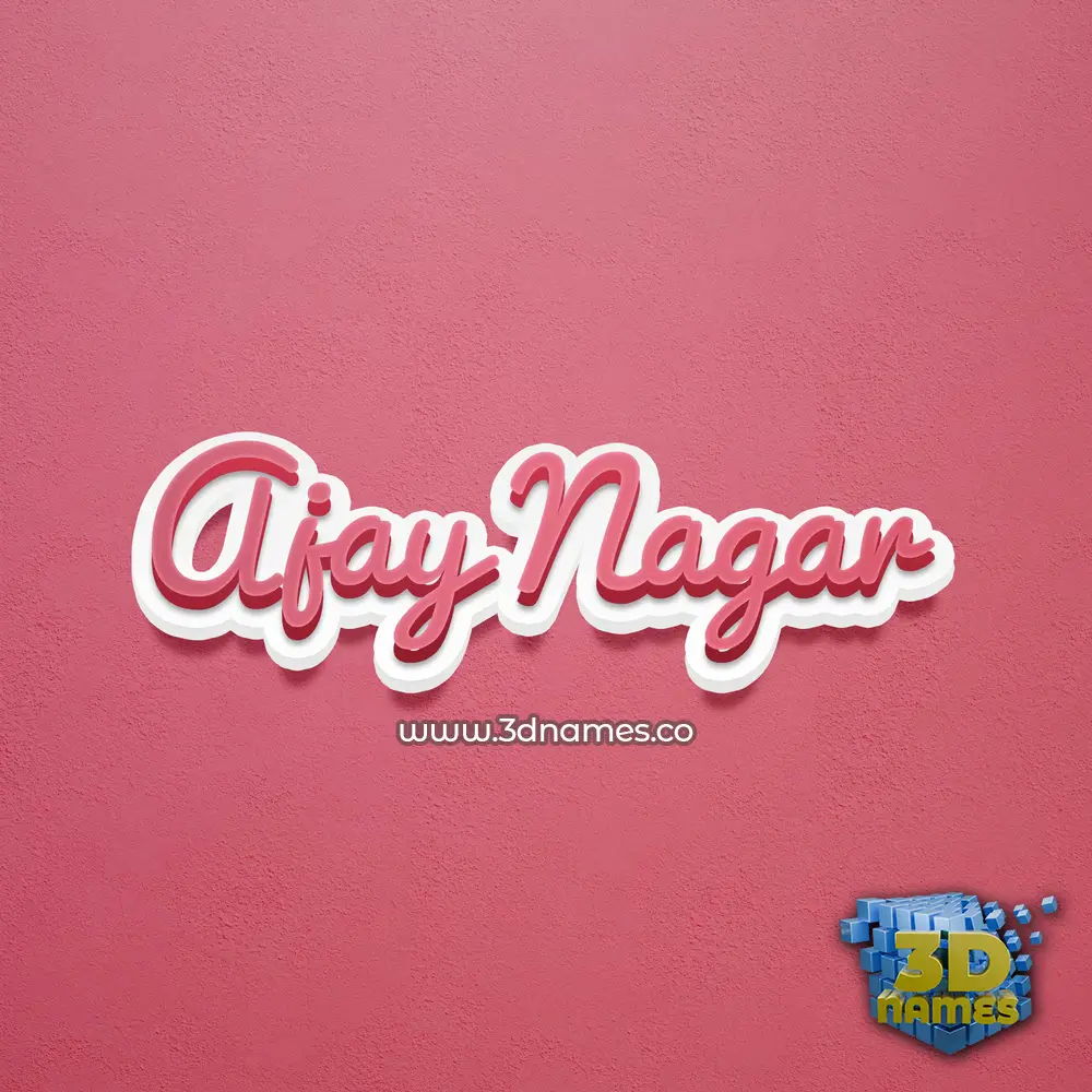 ajay nagar in Red Scribble style - 3D name wallpaper