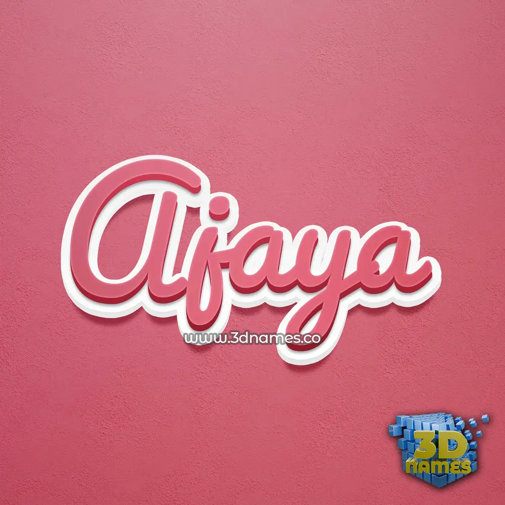 ajaya in Red Scribble style - 3D name wallpaper